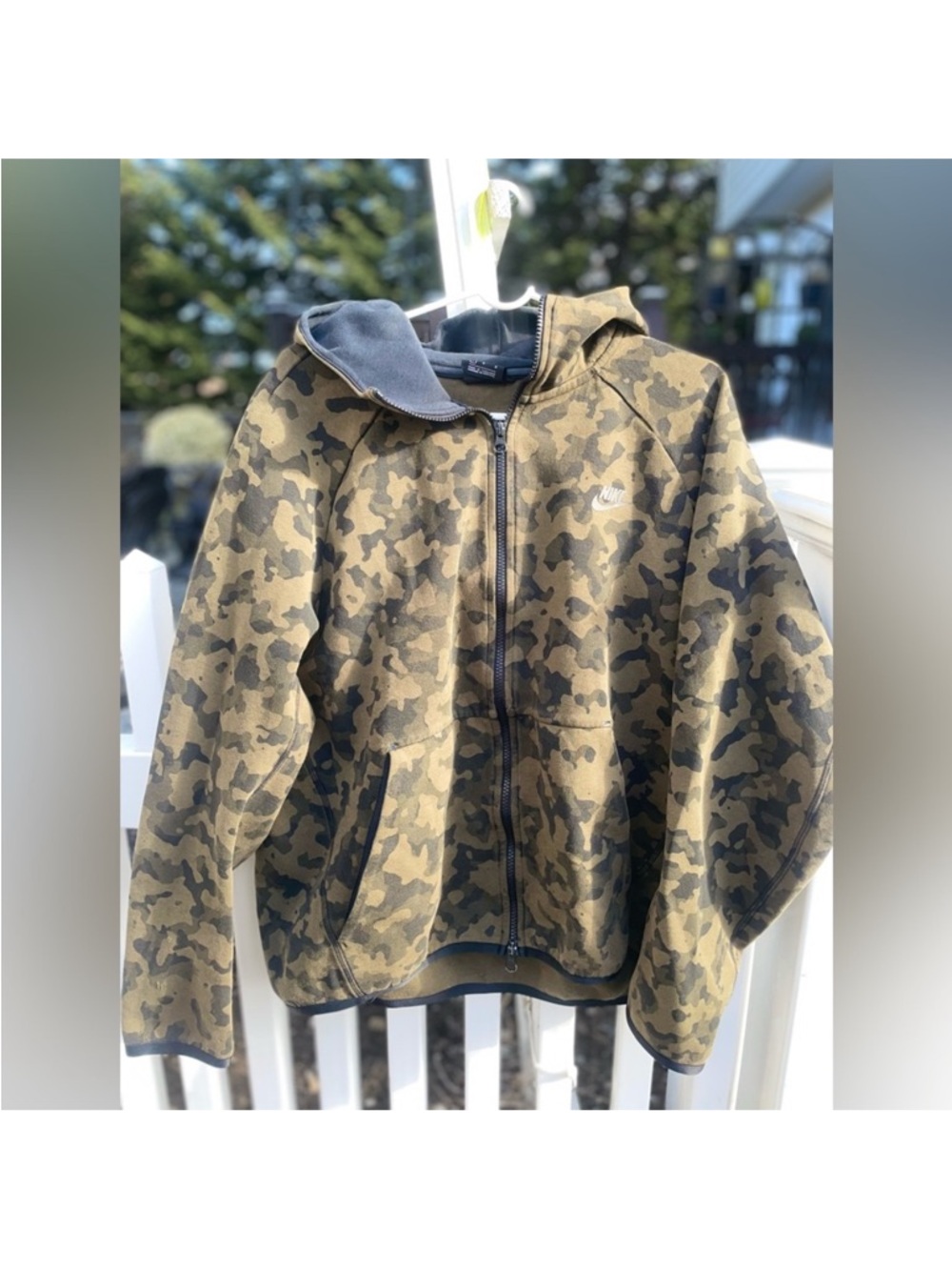Nike Olive Camo Full-Zip Hoodie